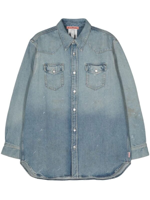 Acne Studios  paint-splatter denim shirt