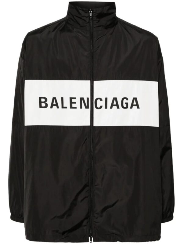 Balenciaga  logo-print zip-up windbreaker