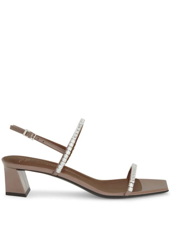 Giuseppe Zanotti  45mm Valentiine Crystal slingback sandals