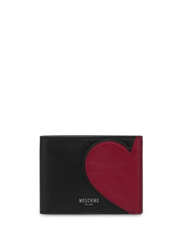 Moschino heart-motif leather wallet