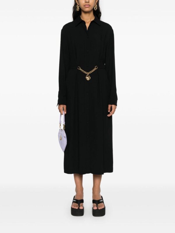 Moschino heart-padlock belted shirtdress - Image 5