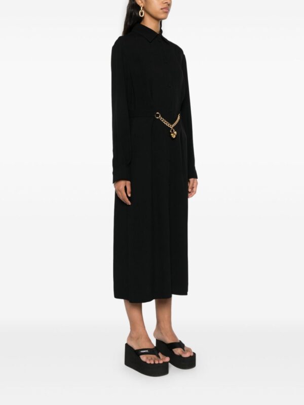 Moschino heart-padlock belted shirtdress - Image 4
