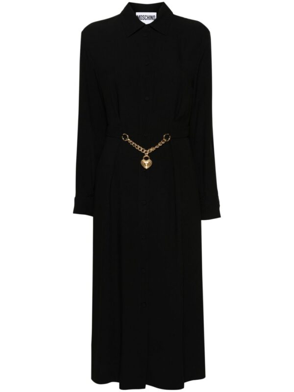 Moschino heart-padlock belted shirtdress