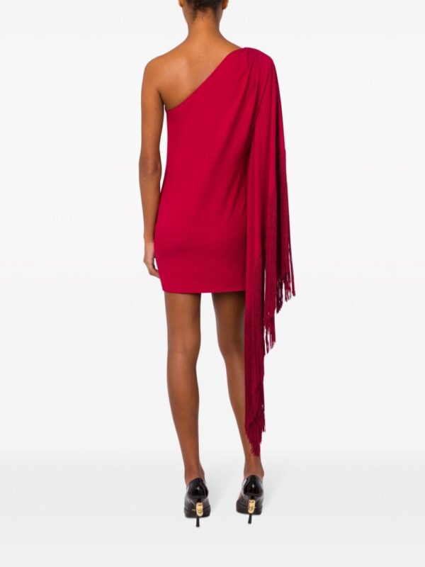 Moschino fringe-detail asymmetric minidress - Image 3