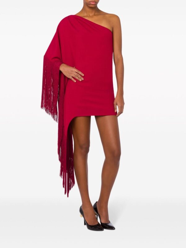 Moschino fringe-detail asymmetric minidress - Image 2