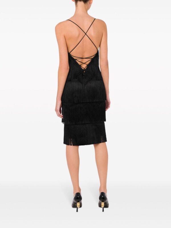Moschino fringe-detail open-back dress - Image 2