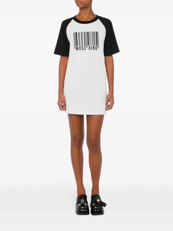 Moschino barcode-print cotton minidress - Image 2