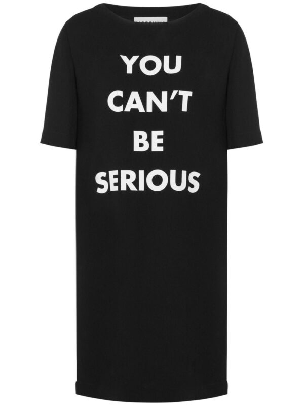 Moschino text-print round-neck dress