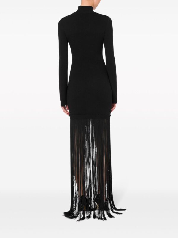Moschino fringe-detail long-sleeved dress - Image 3