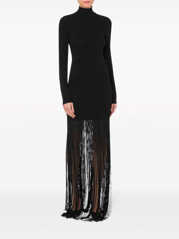 Moschino fringe-detail long-sleeved dress - Image 2