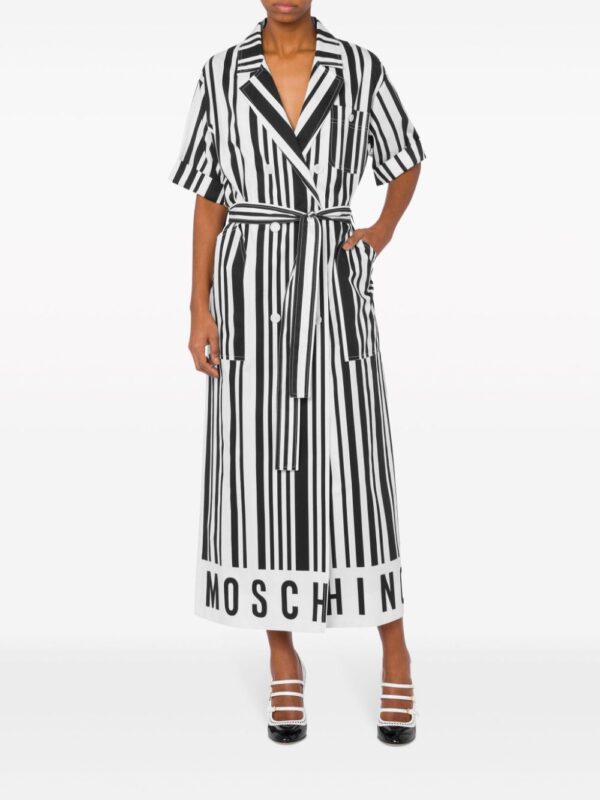 Moschino barcode-print cotton dress