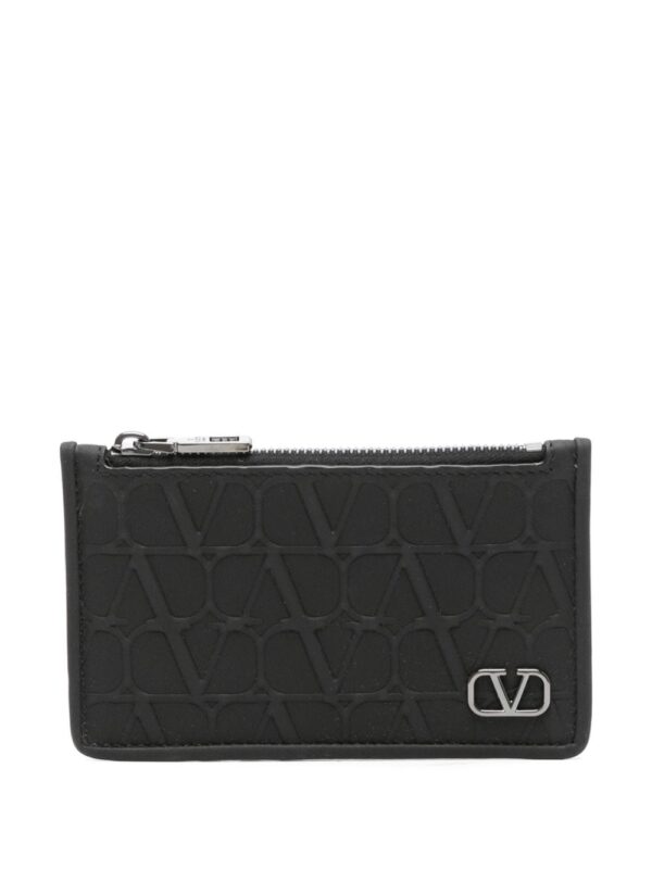 Valentino Garavani V-Logo embossed leather wallet