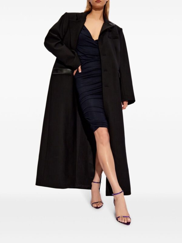 Saint Laurent ruched V-neck minidress - Image 2