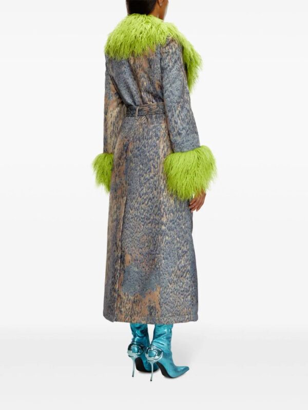 Diesel  faux-fur belted-waist jacket - Image 3
