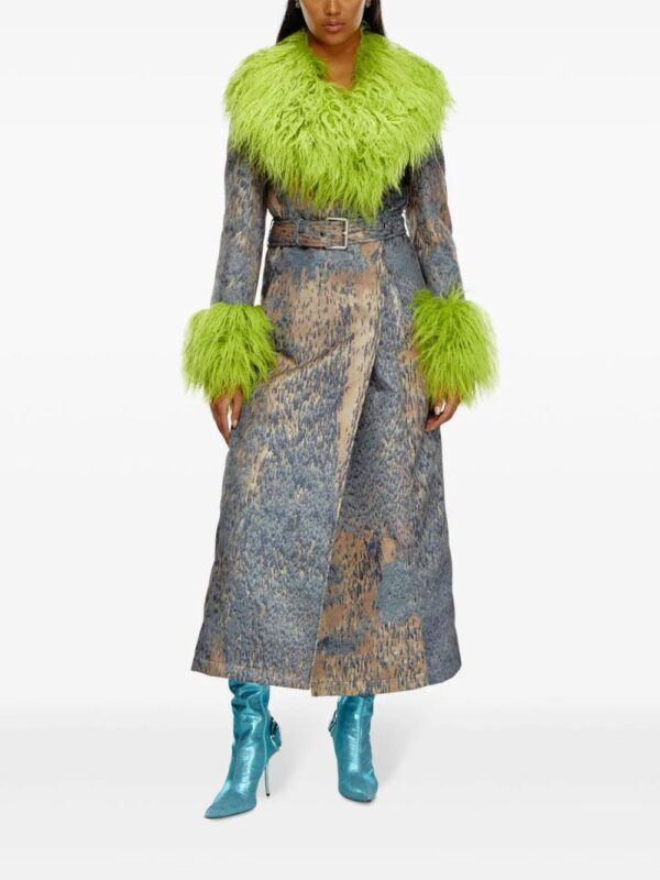 Diesel  faux-fur belted-waist jacket - Image 2