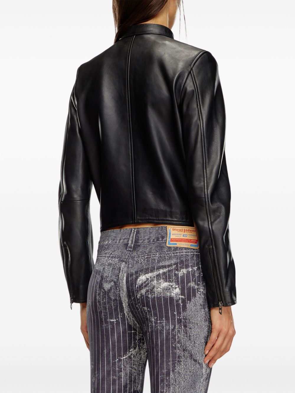 Diesel L-Ayla leather biker jacket - Image 4