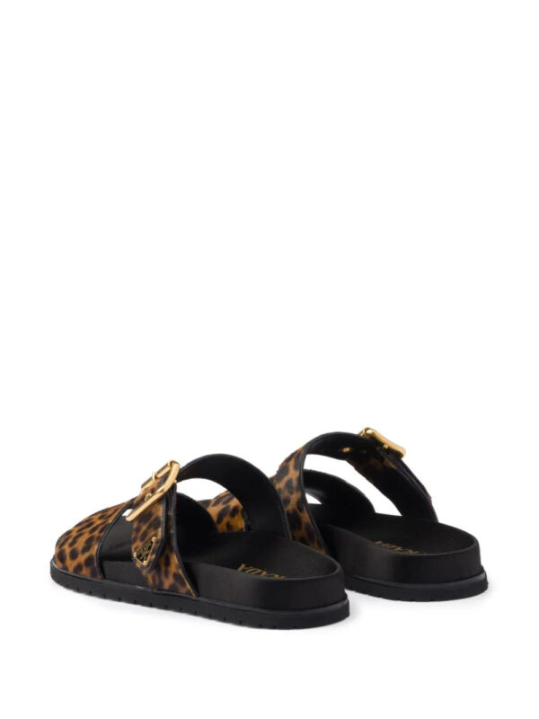 Prada  triangle-logo animal-print sandals - Image 3