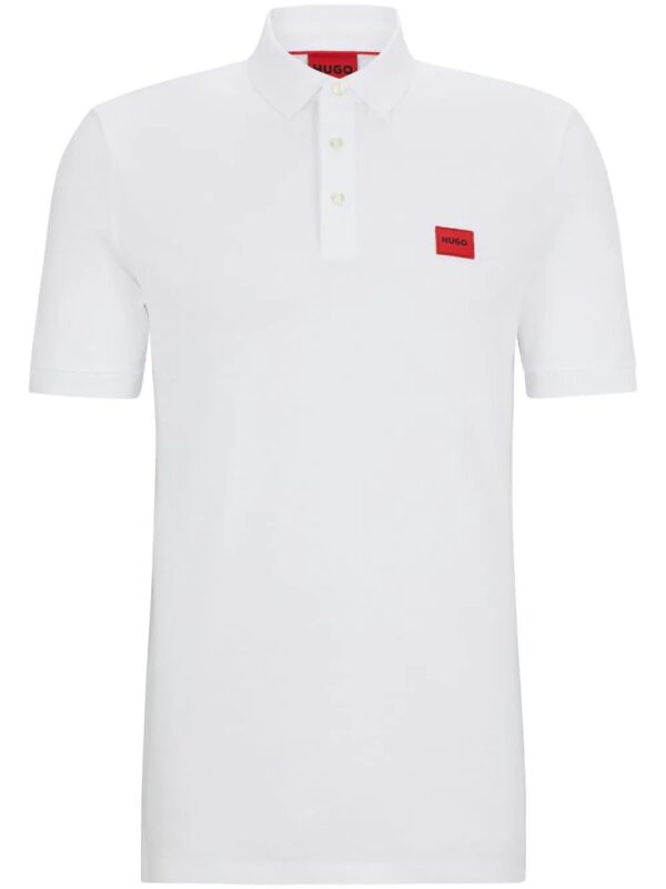 HUGO  logo-appliqué cotton polo shirt
