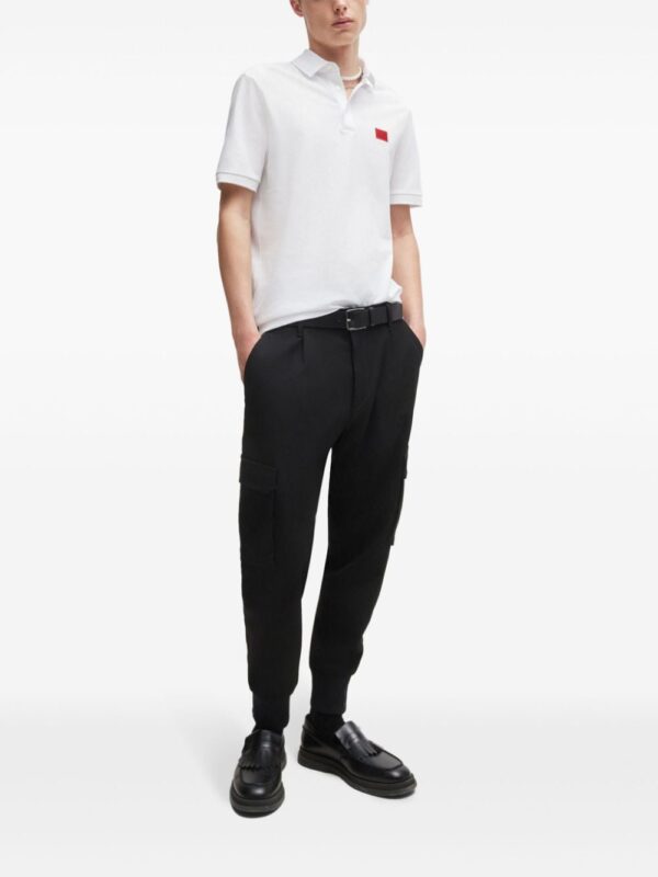 HUGO logo-appliqué cotton polo shirt - Image 2