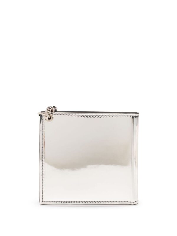 Alexander McQueen logo-print metallic chain wallet - Image 2