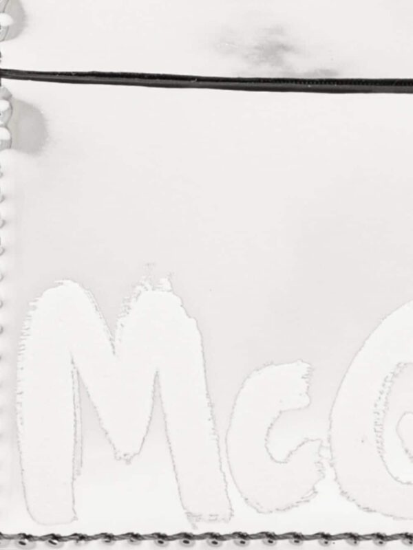 Alexander McQueen logo-print silver-tone card holder - Image 3