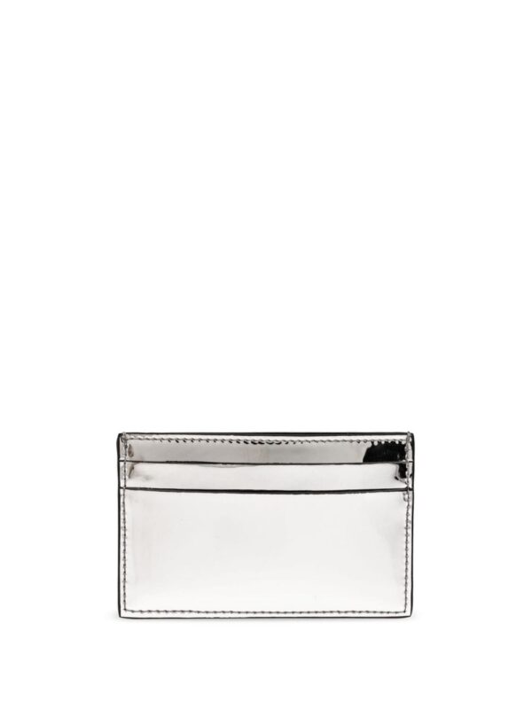 Alexander McQueen logo-print silver-tone card holder - Image 2