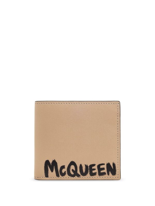 Alexander McQueen Graffiti logo-print bi-fold wallet