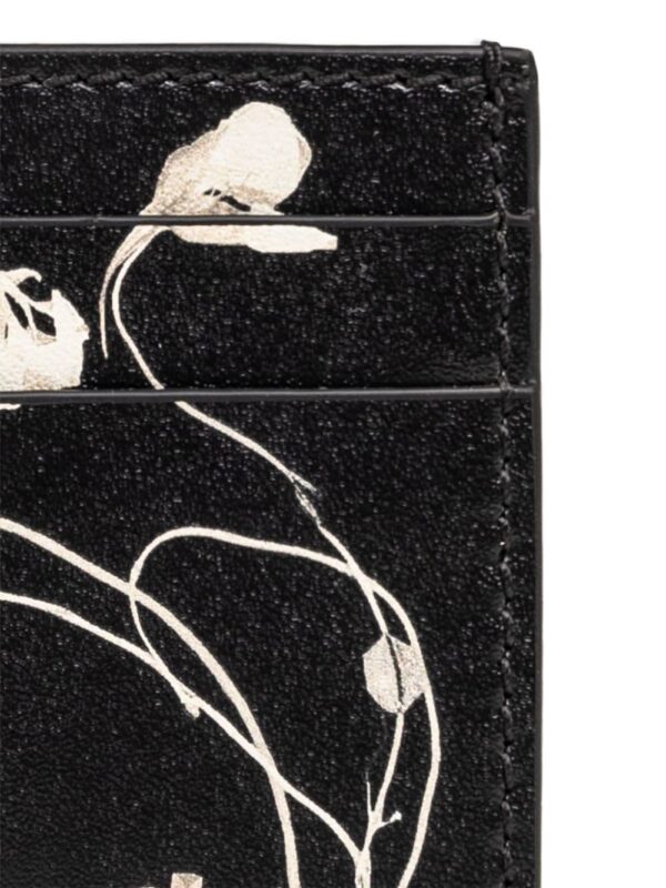 Alexander McQueen Floral-print leather card holder - Image 4