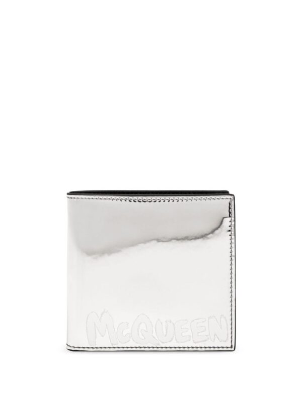 Alexander McQueen silver-tone bi-fold wallet
