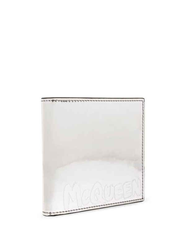Alexander McQueen silver-tone bi-fold wallet - Image 3