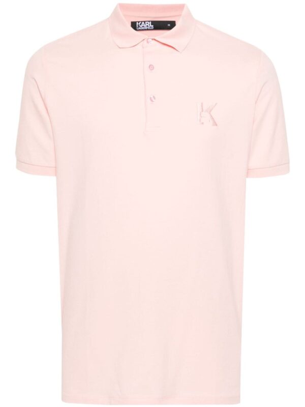 Karl Lagerfeld logo-embroidered jersey polo shirt