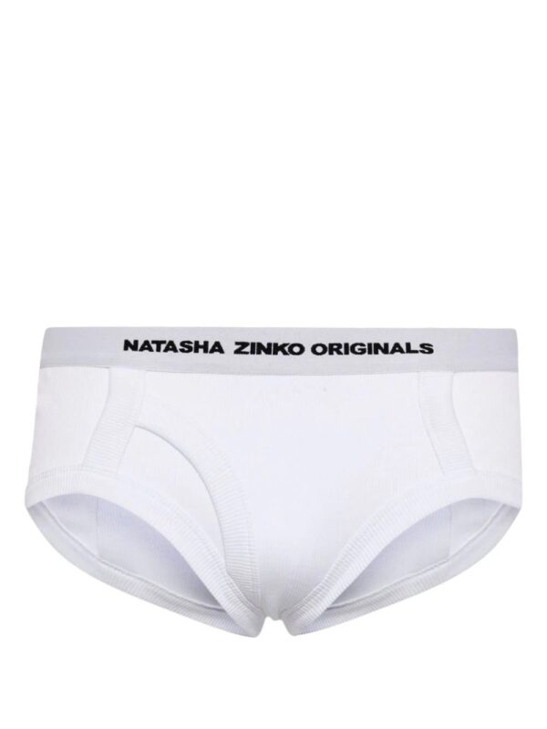 Natasha Zinko  logo-waistband stretch-cotton briefs