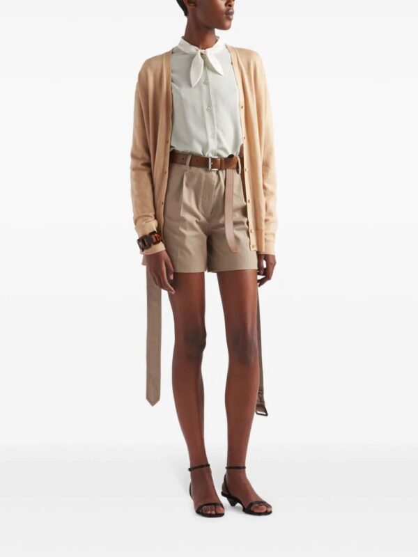 Prada  scarf-collar silk shirt - Image 2