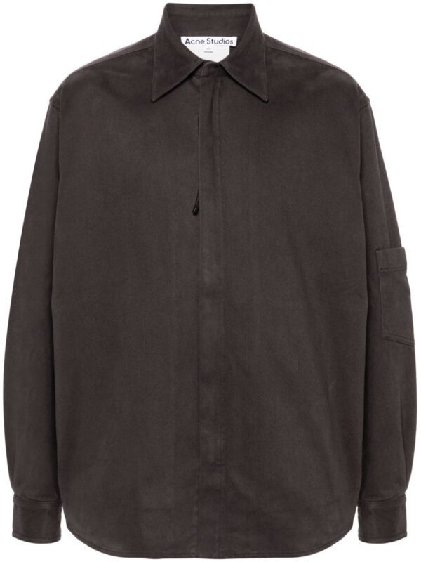 Acne Studios zip-up twill cotton overshirt