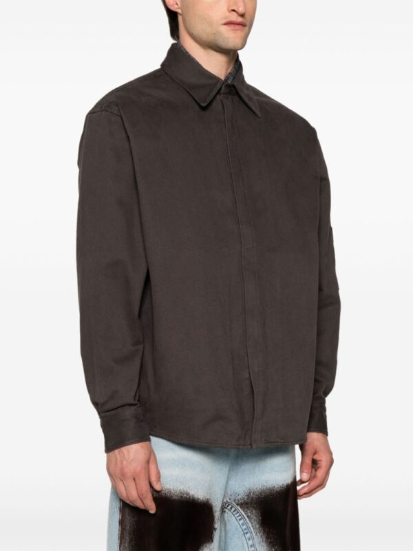 Acne Studios zip-up twill cotton overshirt - Image 3