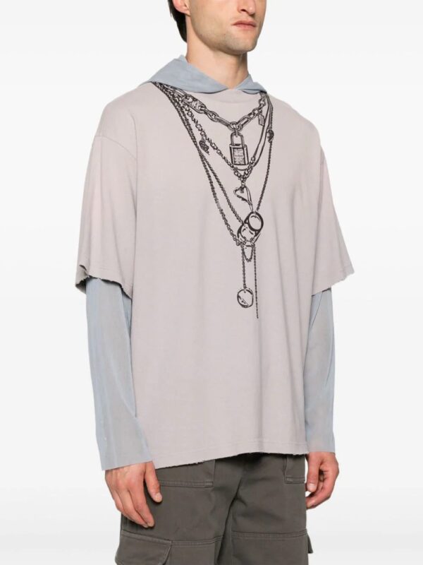 Acne Studios  layered hooded T-shirt - Image 3