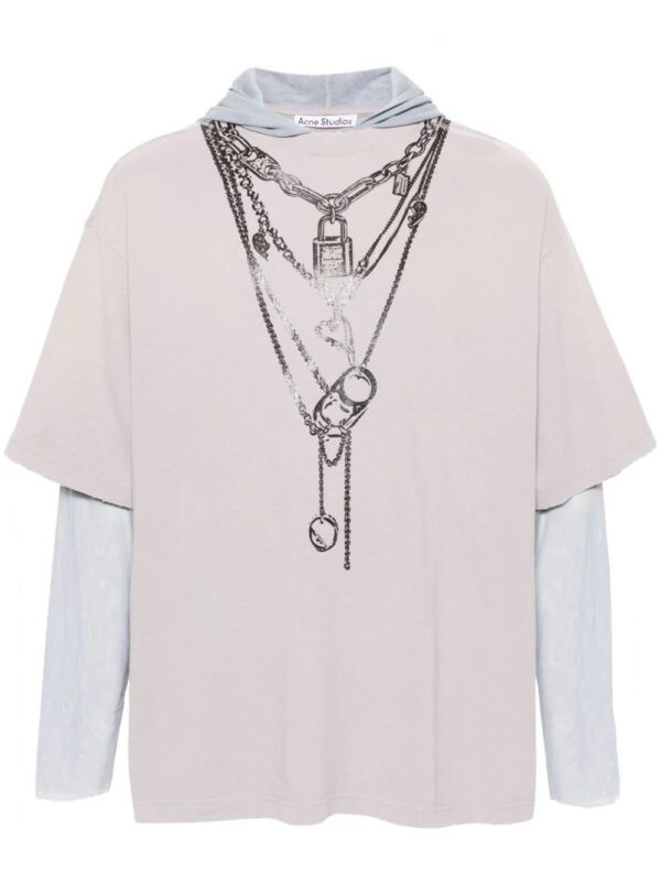 Acne Studios  layered hooded T-shirt