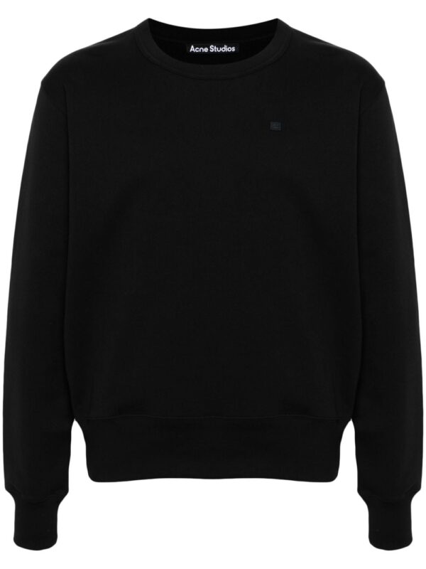 Acne Studios face logo-appliqué cotton sweatshirt