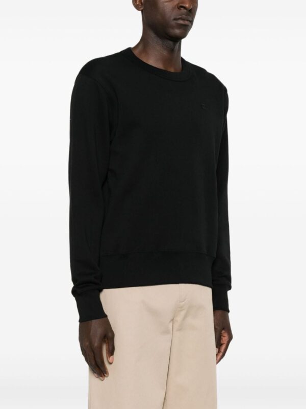 Acne Studios face logo-appliqué cotton sweatshirt - Image 4