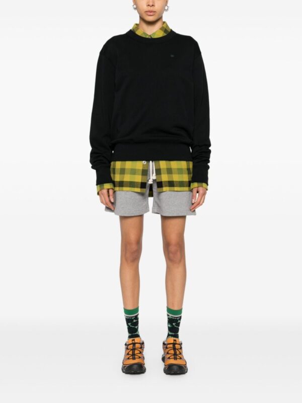 Acne Studios face logo-appliqué cotton sweatshirt - Image 3
