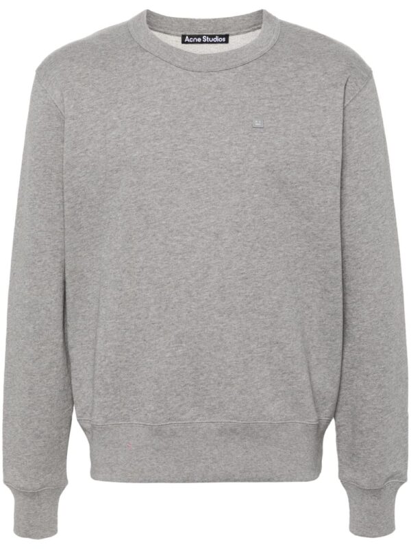 Acne Studios face logo-appliqué cotton sweatshirt