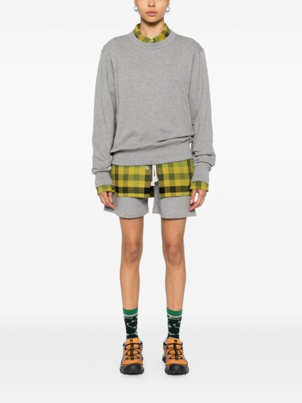 Acne Studios face logo-appliqué cotton sweatshirt - Image 3