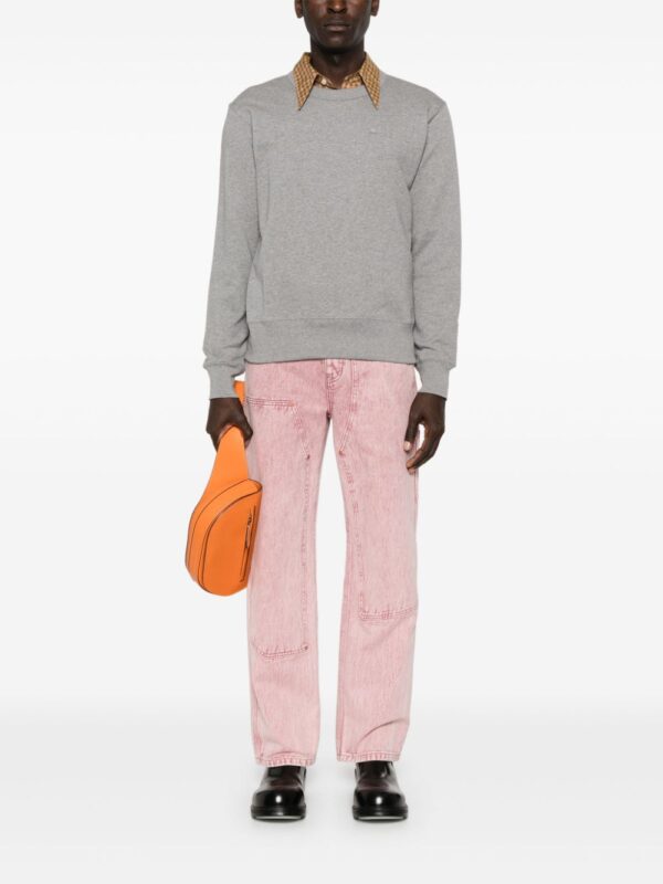 Acne Studios face logo-appliqué cotton sweatshirt - Image 2