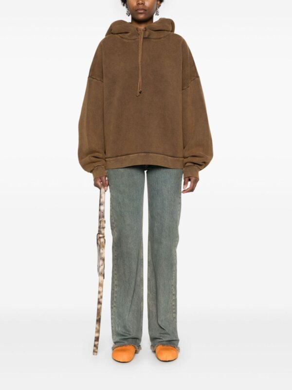 Acne Studios logo-appliqué organic-cotton hoodie - Image 3