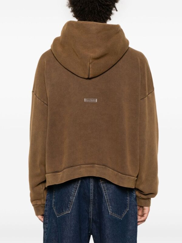 Acne Studios logo-appliqué organic-cotton hoodie - Image 5