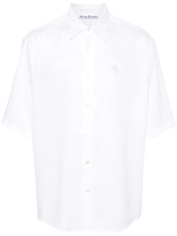 Acne Studios  logo-embroidered striped shirt