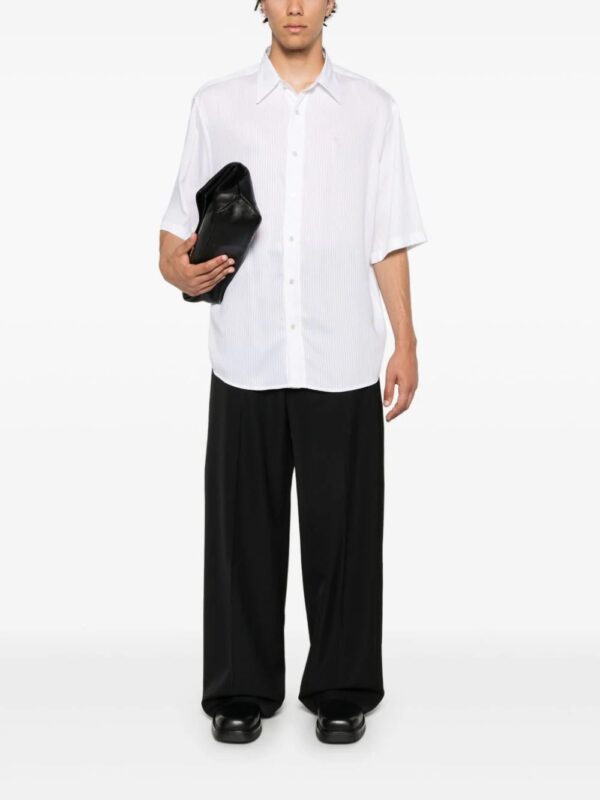 Acne Studios  logo-embroidered striped shirt - Image 2