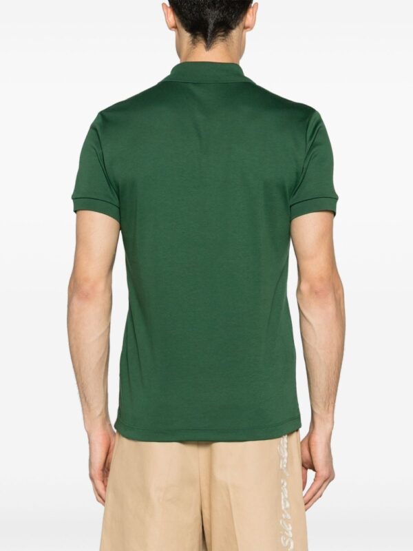 Lacoste logo-patch jersey polo shirt - Image 4