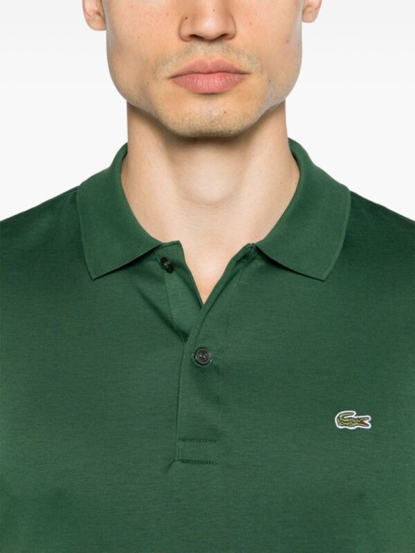 Lacoste logo-patch jersey polo shirt - Image 5