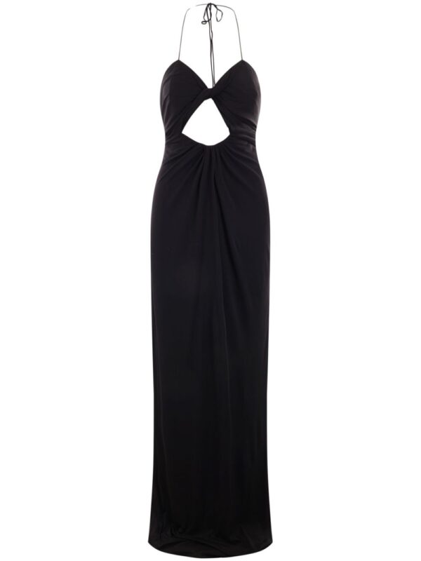 Saint Laurent cut-out open-back maxi dress